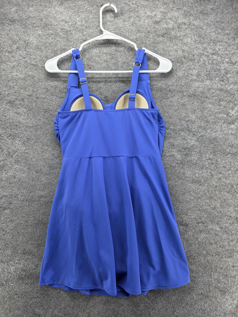 Isaac Mizrahi Bridgehampton Swimsuit Dress Womens 6 One Piece Ruched Skirted - Picture 6 of 7